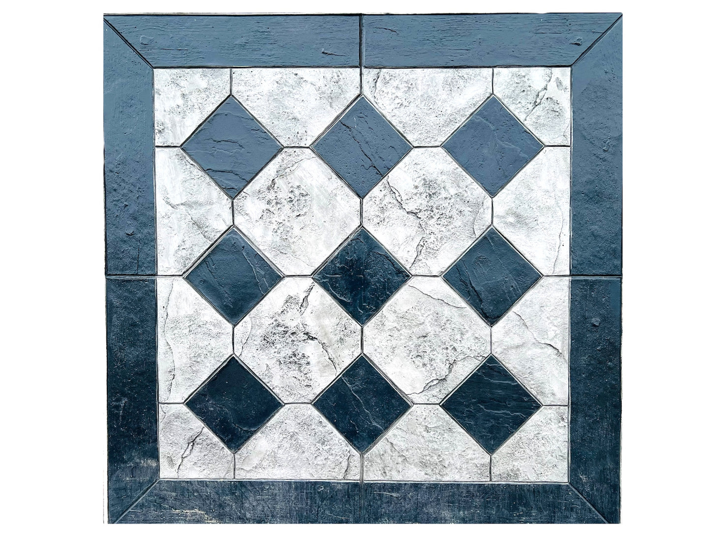 Mystic Diamond Mosaic Concrete Stamp – Two-Piece Set