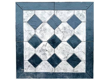 Mystic Diamond Mosaic Concrete Stamp – Two-Piece Set