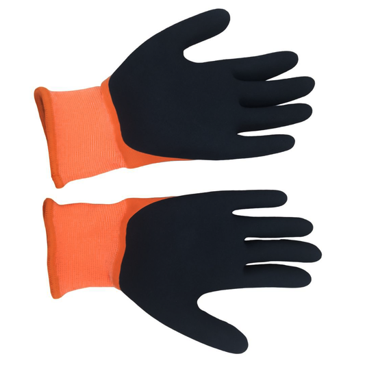PRIME-CRETE ORANGE LATEX SANDY WINTER GLOVES (12 PAIRS)