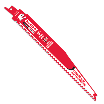 DIABLO DEMO DEMON 9" 5/7 TPI CARBIDE TIPPED RECIPROCATING SAW BLADE FOR NAIL EMBEDDED WOOD CUTTING