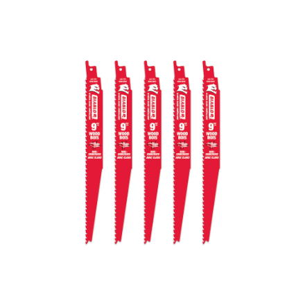 DIABLO 9" 4/6 TPI BI-METAL RECIPROCATING SAW BLADE FOR NAIL EMBEDDED WOOD CUTTING (5 PIECE PACK)